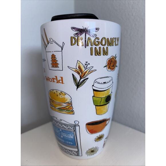 Gilmore Girls Luke’s Diner Stars Hollow Ceramic Coffee Tea Mug 16 oz. Travel Lid - Picture 2 of 5